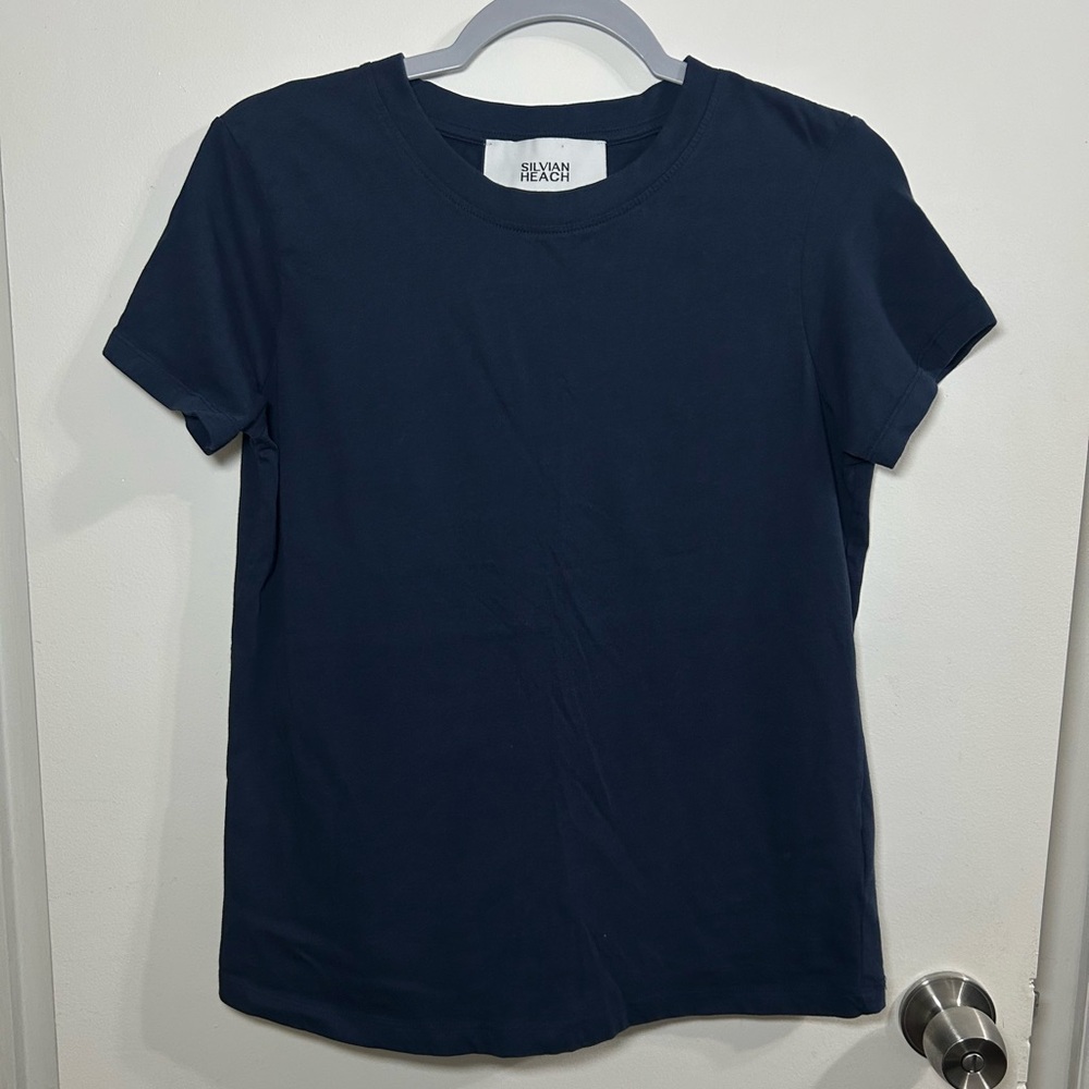 SILVIAN HEACH Navy Essential T Shirt